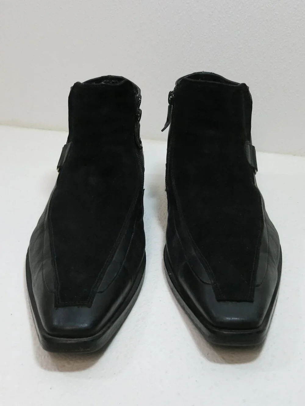 Andrea Pagliarini Leather Long Toe Formal Dress Boots Footwear Shoes Sz 41.5